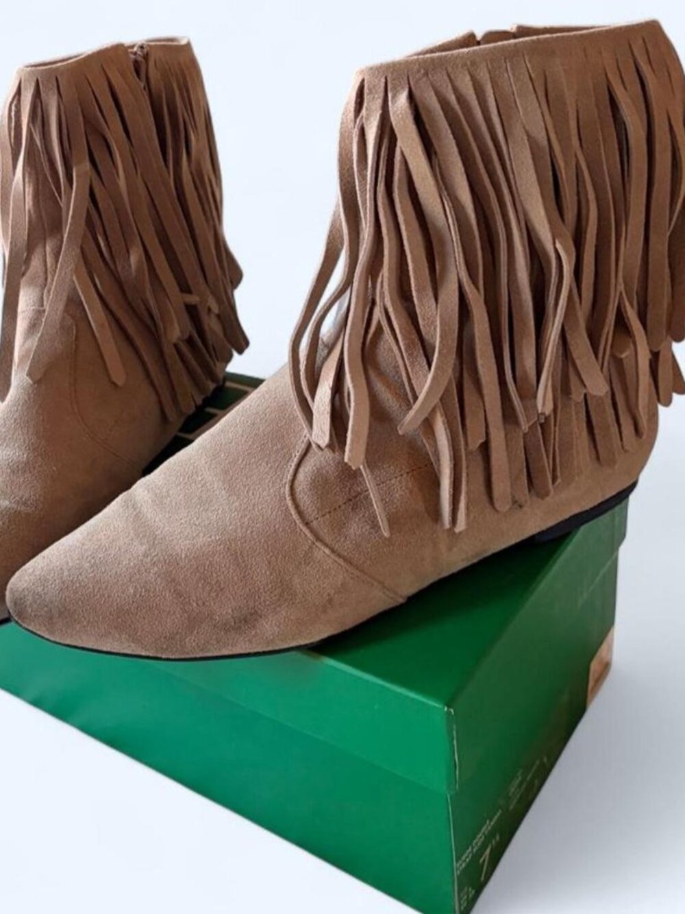 Vintage Sam Edelman Ursula Suede Fringe Boots 7.5